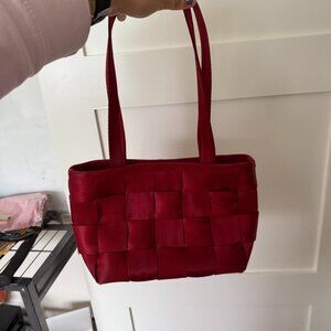 Red Seatbelt Bag With Zipper